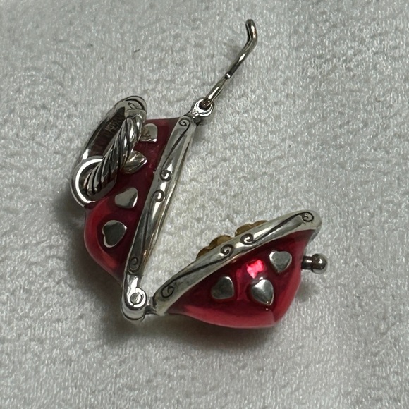 Brighton Hidden Hearts Charm Pink Silver Plated Opens 1" JC2673 - Picture 5 of 10